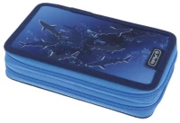 Κασετίνα Γεμάτη με 2 Θήκες Herlitz Deep Sea 5x11.5x19cm Μπλε 50043385
