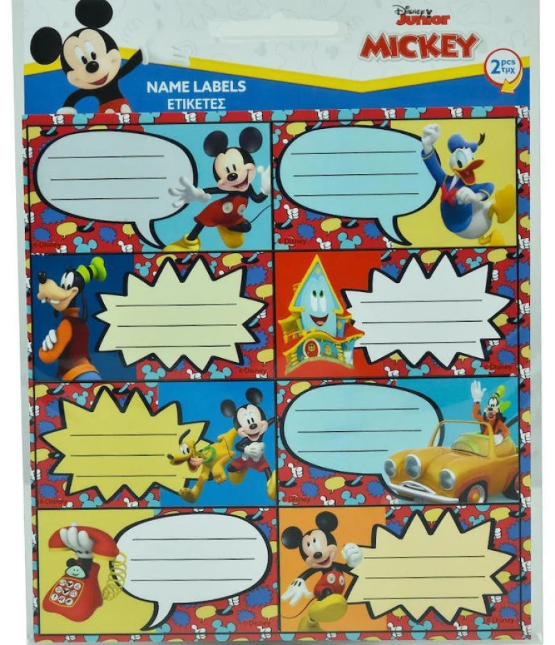 Ετικέτες Τετραδίων Gim Mickey 2τμχ Πολύχρωμες 773-00446