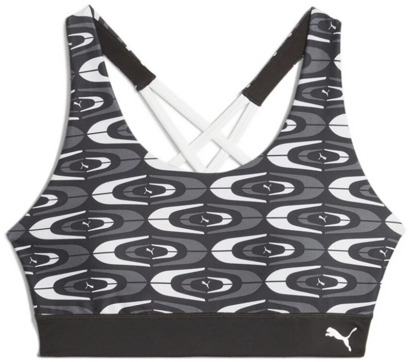 PUMA RETRO GLAM STRAPPY BRA 523892-01 PUMA Μαύρο