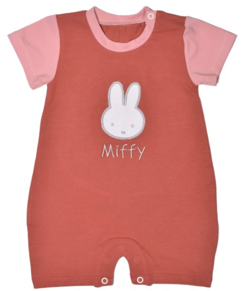 Miffy Des.17 Φορμάκι Καλοκαιρινό Ροζ Σκούρο Με Κέντημα