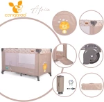Cangaroo Africa Παρκοκρέβατο Beige 125x65cm