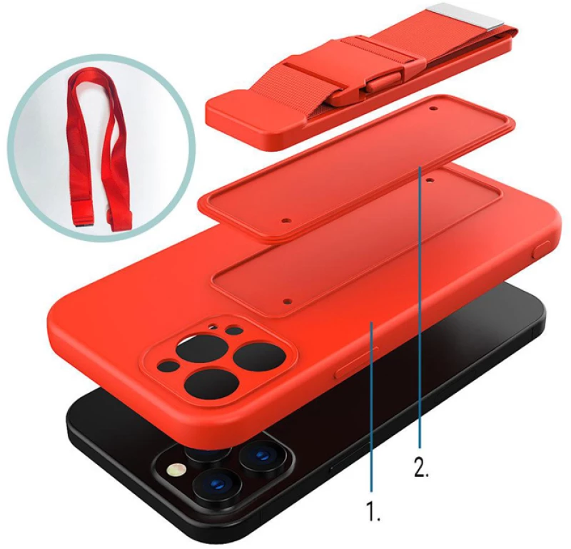 POWERTECH θήκη Rope MOB-1837 για Samsung Galaxy A42 5G, μαύρη