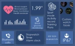ΙΝΤΙΜΕ smartwatch 7 Max, 1.99", IP67, heart rate, ηχείο & mic, μαύρο