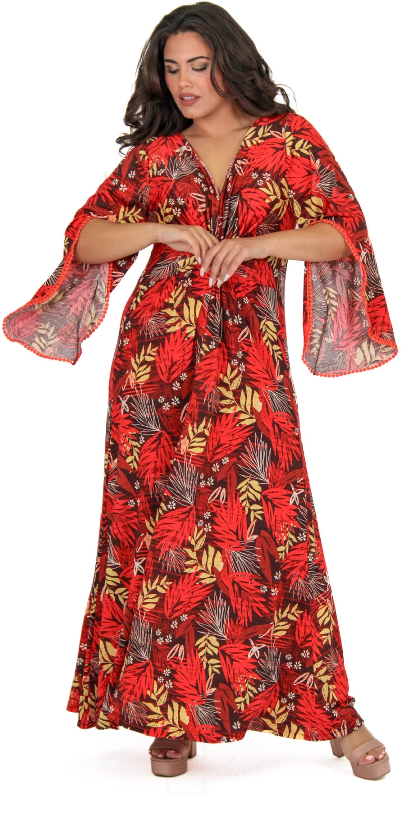 Maxi Tropical Φόρεμα -FM936