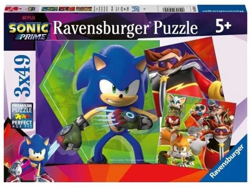 Ravensburger Puzzle: Sonic Prime - The Adventures of Sonic (3x49pcs) (05695)
