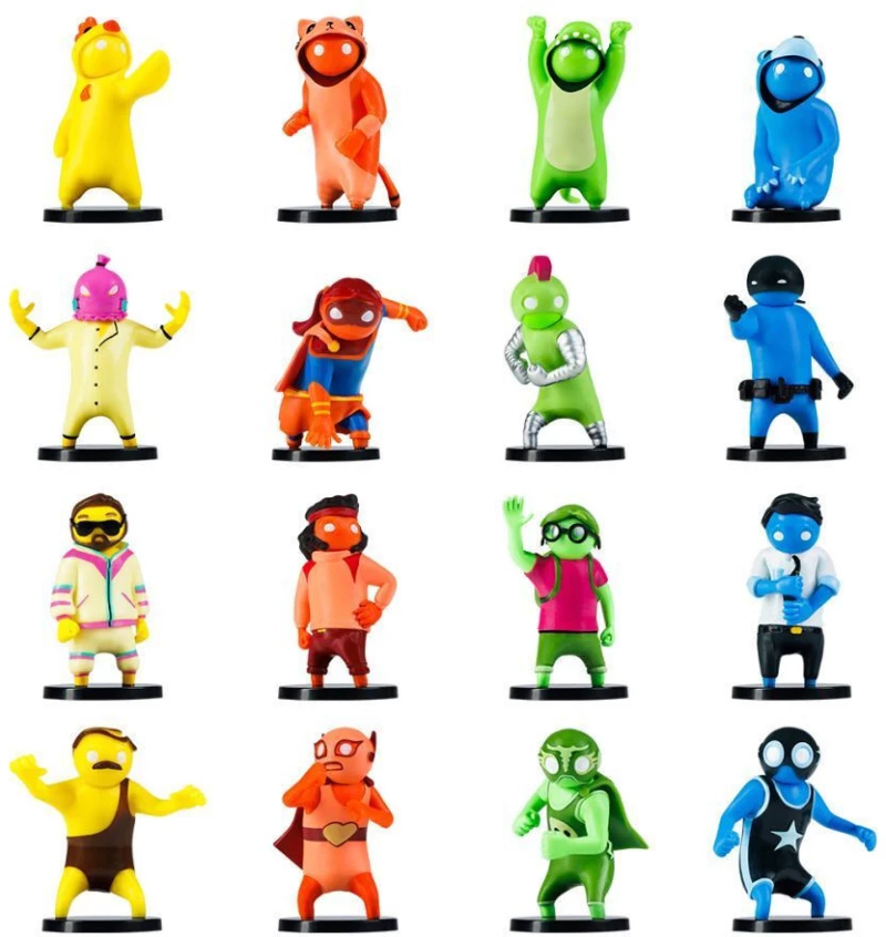 P.M.I. Gang Beasts Collectible Figures - 8 Pack Deluxe Box -including 2 rare hidden characters (S1) (Random) (GB2070)