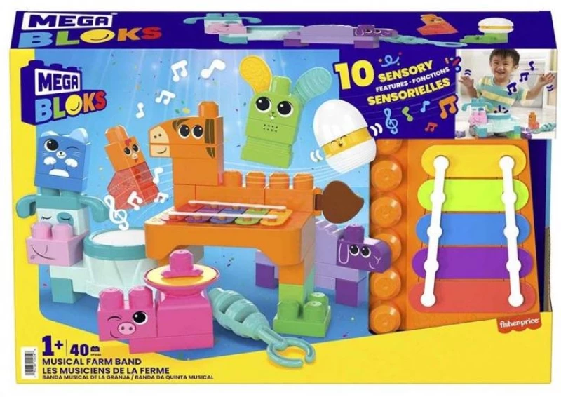 Fisher-Price Mega Blocks: Sensory Line - Musical Farm Band (HPB46)