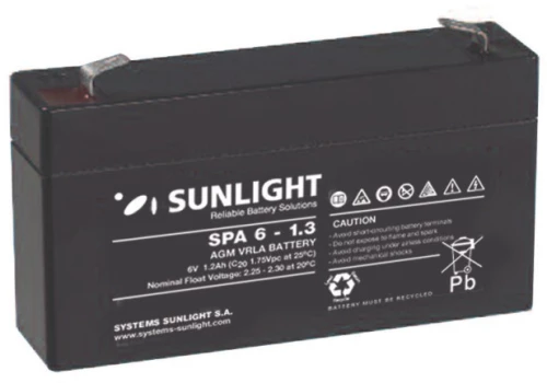 Sunlight μολύβδου 6v 1.3a