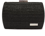Ψάθινο τσαντάκι clutch -21897 - ΜΑΥΡΟ