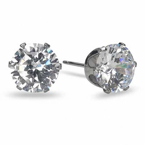 ΣΚΟΥΛΑΡΙΚΙ ΑΣΗΜΕΝΙΟ ZIRCON ΛΕΥΚΟ 5MM