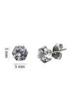 ΣΚΟΥΛΑΡΙΚΙ ΑΣΗΜΕΝΙΟ ZIRCON ΛΕΥΚΟ 5MM