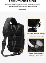 OZUKO ΑΝΔΡΙΚΟ ΣΑΚΙΔΙΟ CROSSBODY ΜΠΛΕ 9420