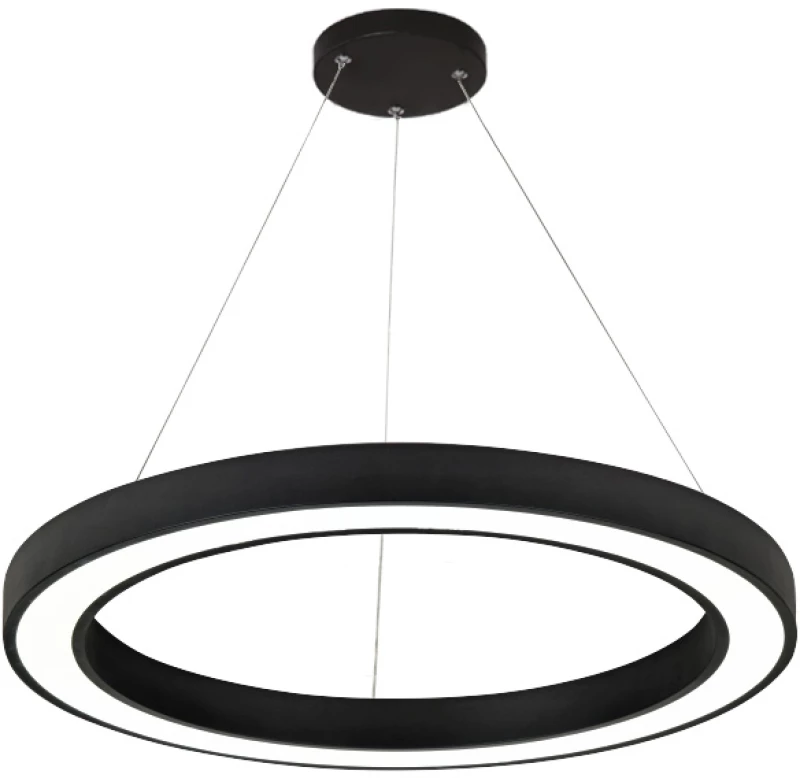 Κρεμαστό Φωτιστικό D60cm Led 68w 3CCT by switch on base Μαύρο Inlight 6073-60-BL