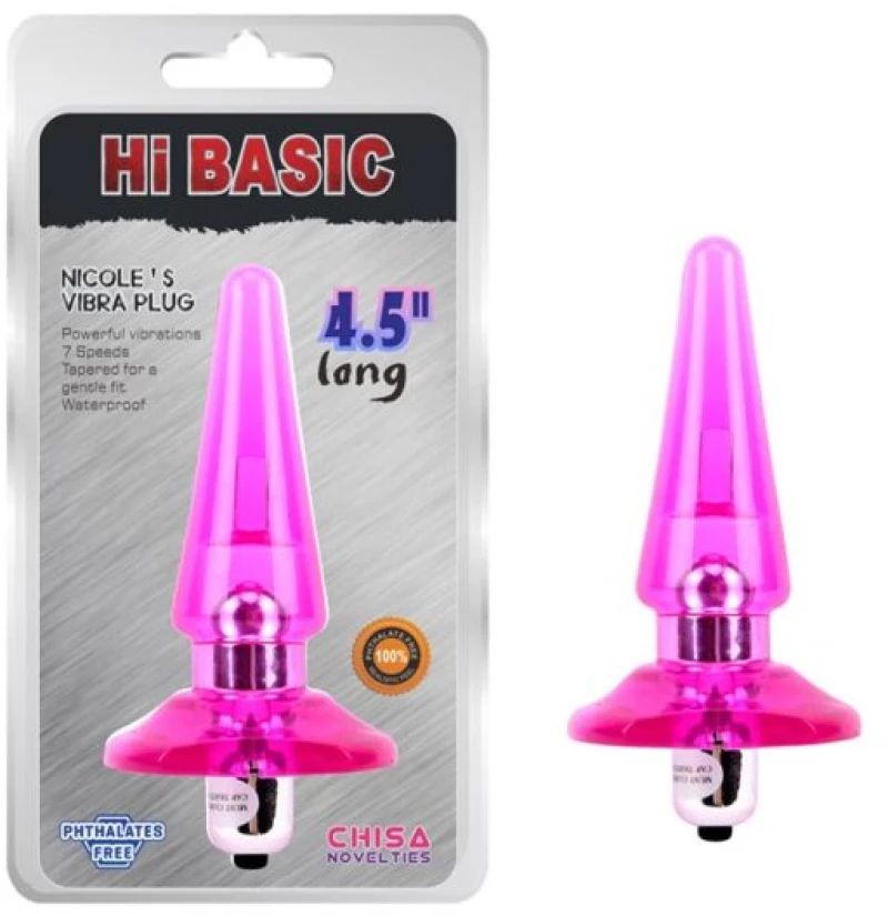 Vibrating Butt Plug Nicoles 2.5 x 3.2 cm Pink