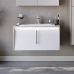 Πάγκος INTENSE Λευκό MDF 18mm Λάκα 80 3SINT080ABSWM 80x52.5x41.5cm