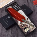 Πένα Καλλιγραφίας με Φτερό - Classic Dipping Feather Pen Κόκκινο