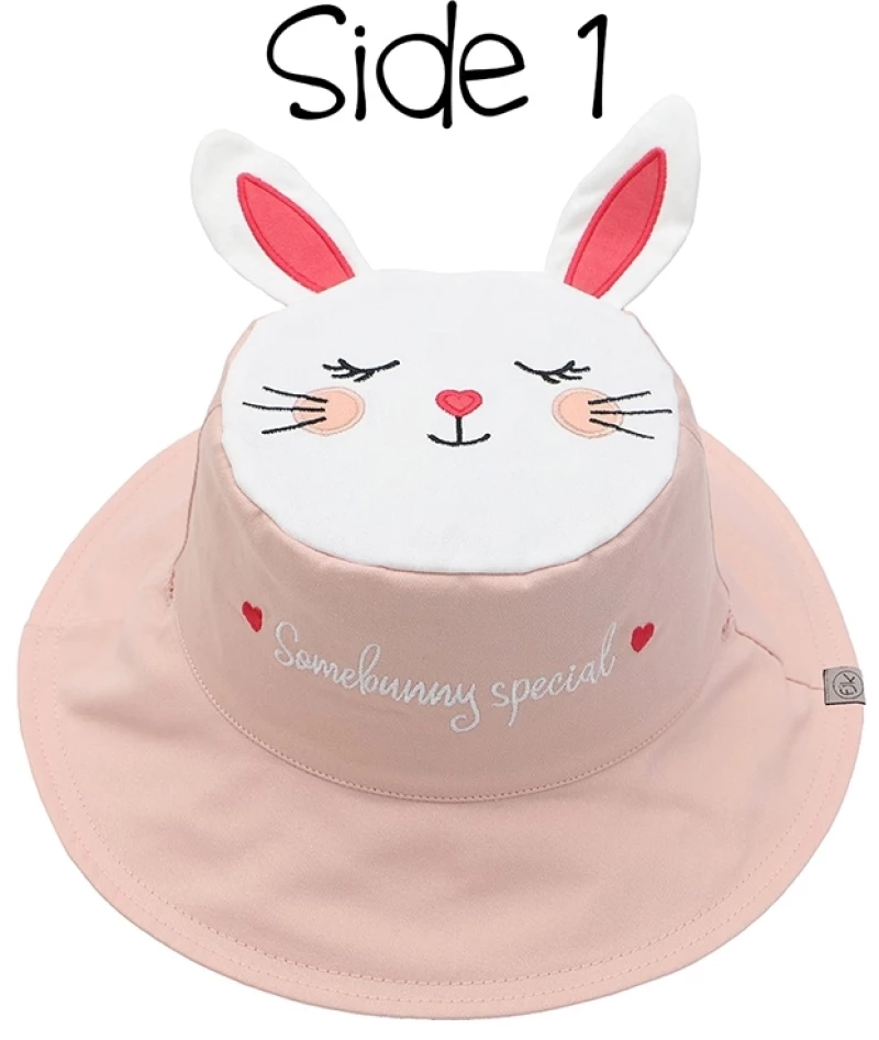 FlapJackKids Αντηλιακό Καπέλο Διπλής Όψης UPF 50+ Bunny/Deer