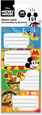 ΕΤΙΚΕΤΕΣ MICKEY ΣΕΤ=5 ΦΥΛΛΑ 20 ΕΤΙΚΕΤΕΣ  Disney
