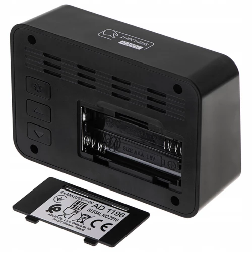 Ψηφιακό Επιτραπέζιο Ρολόι με Ξυπνητήρι Χρώματος Μαύρο Adler AD-1196B