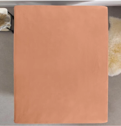 King Size Σεντόνι Jersey με Λάστιχο 190 x 200 x 30 cm Χρώματος Πορτοκαλί Dreamhouse 8720105600418