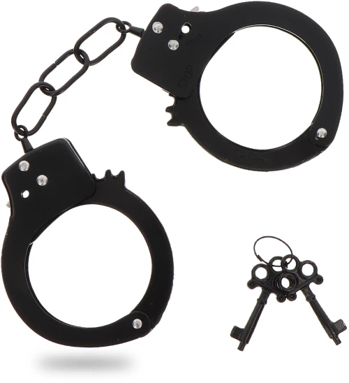 Metal Black Handcuffs - Toy Joy