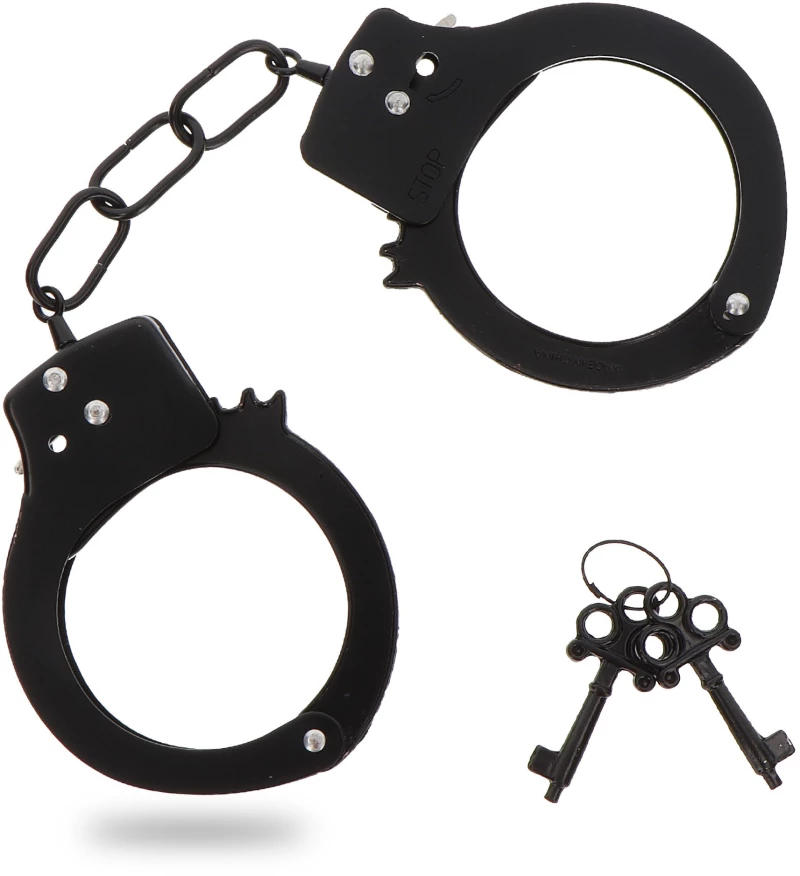 Metal Black Handcuffs - Toy Joy