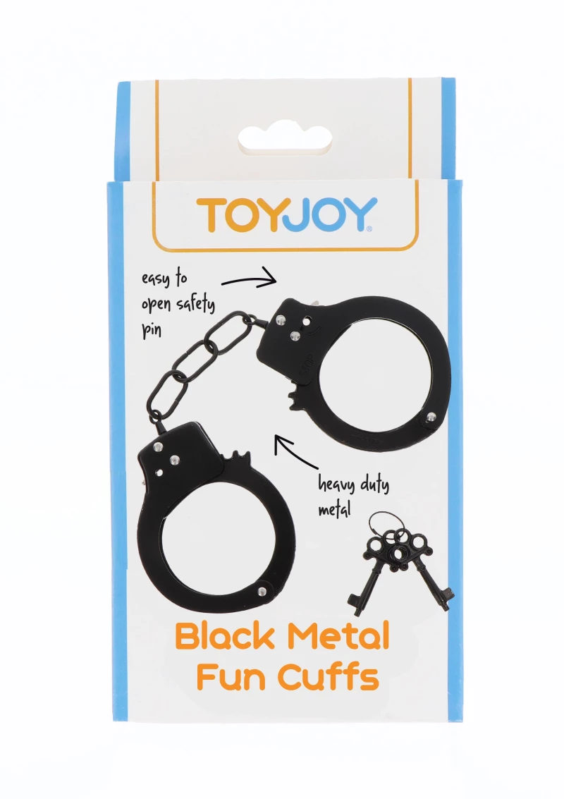 Metal Black Handcuffs - Toy Joy
