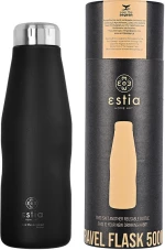 ESTIA ΘΕΡΜΟΣ TRAVEL FLASK SAVE THE AEGEAN 500ml MIDNIGHT BLACK