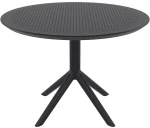 SKY BLACK Φ105X74εκ. ΤΡΑΠΕΖΙ ΠΟΛ/ΝΙΟΥ