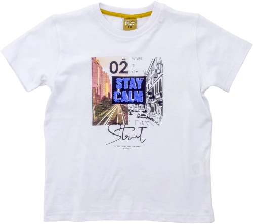 Μπλούζα "Stay calm" λευκή (Λευκό)