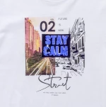 Μπλούζα "Stay calm" λευκή (Λευκό)