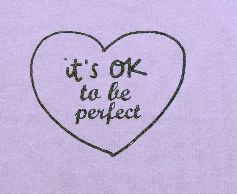 Μπλούζα "It's ok to be perfect" λιλά (Λιλά)