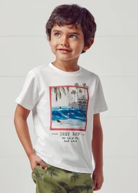 Μπλούζα "Surf Day" λευκή (Λευκό)