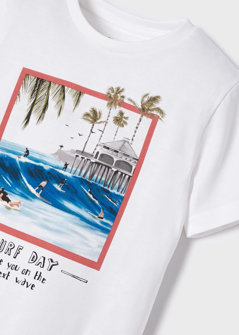 Μπλούζα "Surf Day" λευκή (Λευκό)