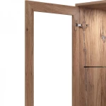 Βιτρίνα Corsica 2K Vs1 Flagstaff Oak-Μαυρο 84,5x35x153Εκ