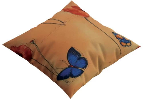 Διακοσμητικό Μαξιλάρι Butterfly Ώχρα 45x45x10Εκ