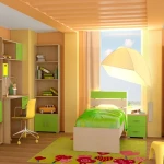 Κρεβάτι Παιδικό Νο. G51 Nota 90x190 Oak-Green Μονό Μελαμίνη