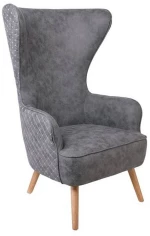 Πολυθρόνα Dovela Grey Ε7137,7 77x82x120cm Ξύλο,Ύφασμα