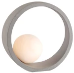 Επιτραπέζιο Φωτιστικό MK421T24G 1ΧG9 D24x10 Grey-White Aca Decor Τσιμέντο