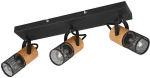 Φωτιστικό Οροφής - Σποτ Tosh 804300332 Natural-Black Trio Lighting Μέταλλο,Ξύλο