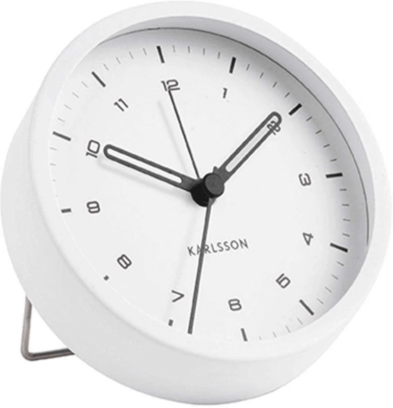 Επιτραπέζιο Ρολόι - Ξυπνητήρι KA5806WH Tingle Steel White Karlsson Μέταλλο