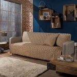 Ριχτάρι Manhattan 02 Beige Teoran Διθέσιο 180x250cm Ακρυλικό-Πολυέστερ