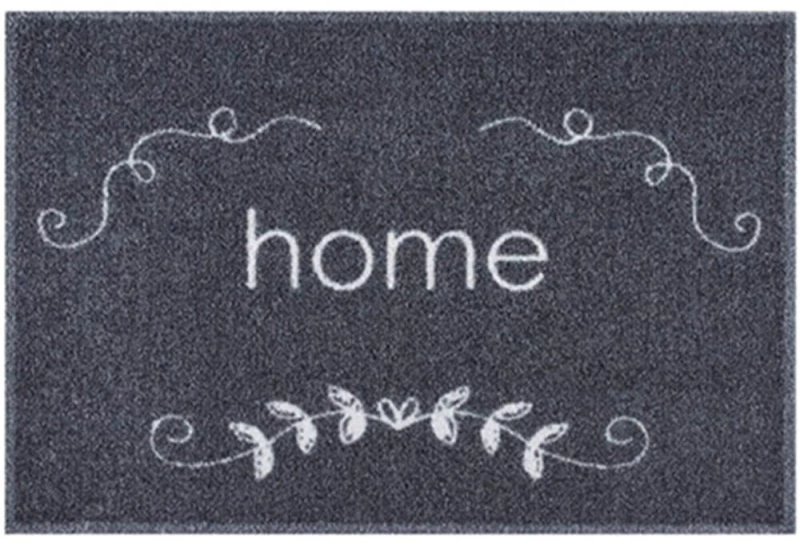 Πατάκι Εισόδου Ambiance 614 Home Flower Orgament 50X75cm Black Sdim 50X75