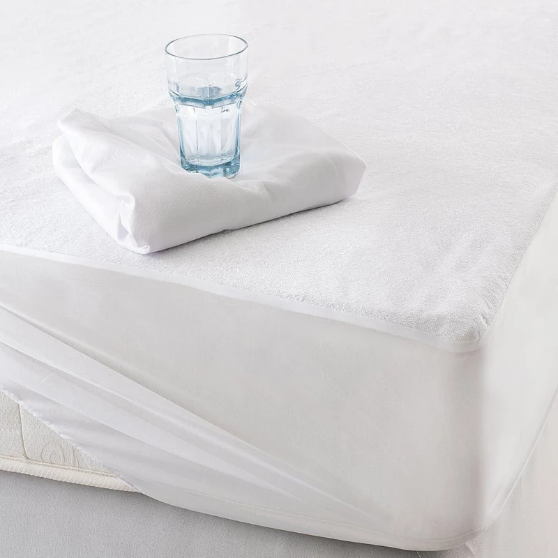 Επίστρωμα Αδιάβροχο Με Λάστιχο White Ρυθμός Ημίδιπλο 120x200cm 100% Βαμβάκι