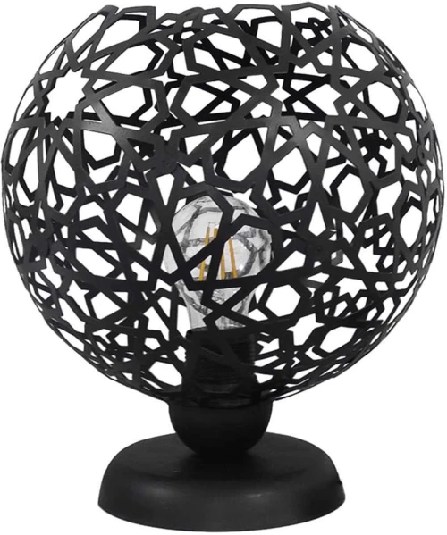 Φωτιστικό Επιτραπέζιο 09-0113 TL-07 Tunis Ε27 H28XΦ25cm Black Heronia Μέταλλο