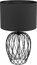 Φωτιστικό Επιτραπέζιο 43653 Nimlet 1/E27 Black Eglo Μέταλλο,Ύφασμα