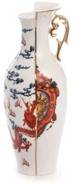 Βάζο Adelma 09771 14x32,5cm Multi Seletti Πορσελάνη