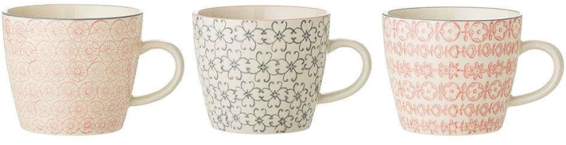 Κούπα Cécile (Σετ 3Τμχ) 21100408 300ml Multi Bloomingville Κεραμικό