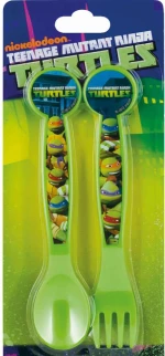 Κουτάλι & Πιρούνι Παιδικά Ninja Turtles (Σετ 2Τμχ) Multi Max Home 2 τμχ Πλαστικό