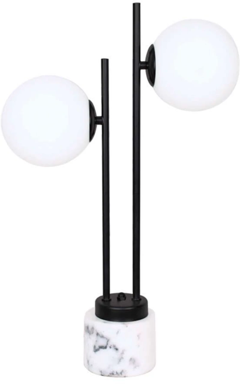 Φωτιστικό Επιτραπέζιο Quadro ML127022TBK 2xE14 36X14X61cm Black-White Aca